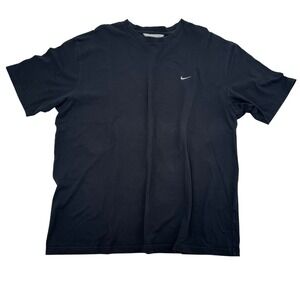 Nike Mens Black Short Sleeve Embroidered Swoosh Logo T-Shirt Size 3XL
